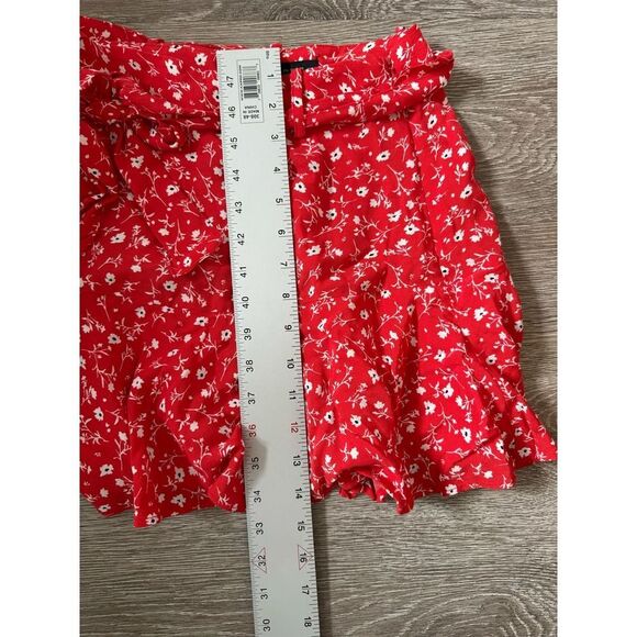 Zara EUC High Waist Ruffle Mini Skort With Ties Black Size S - Picture 9 of 9